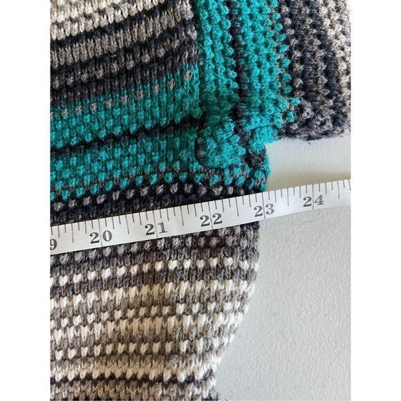 S4 90s VTG Cattivo Stripe Ramie Cotton V Neck Sweater Size‎ S/M - Picture 5 of 6